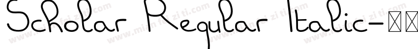Scholar Regular Italic字体转换